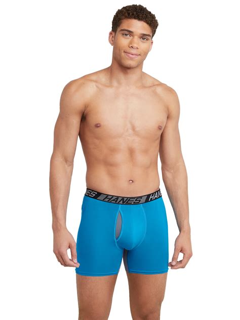 Hanes Men S X Temp Total Support Pouch Boxer Briefs With Utility Pocket Moisture Wicking