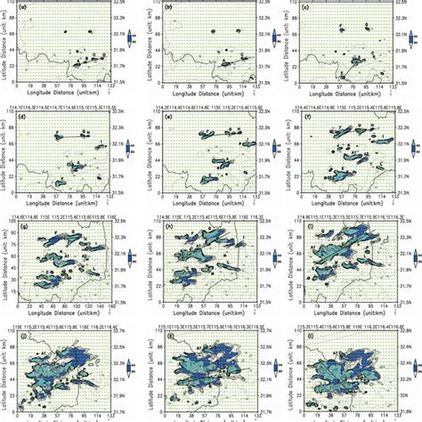 Horizontal Distributions Of The Simulated Radar Reflectivity DBz