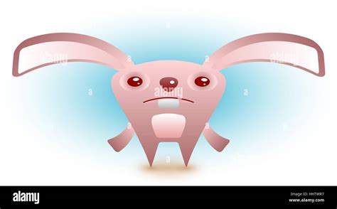 Cartoon Illustration Easter Bunny Sad Hi Res Stock Photography And