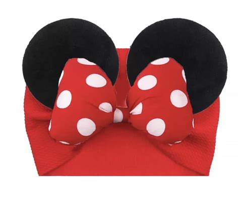 Amazon.com : Minnie Mouse Ears Headband/Headwrap - Toddler, Baby, Kids ...