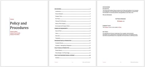 Easy Free Policy Manual Template Download Now