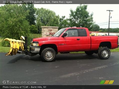 Flame Red 2002 Dodge Ram 2500 Slt Quad Cab 4x4 Agate Interior