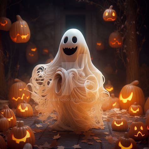 Halloween Ghosts By Aiartshop On Deviantart