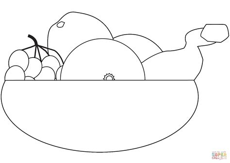 Fruit Bowl coloring page | Free Printable Coloring Pages