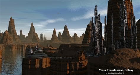 Venus Terraforming Colony by oigaitnas on DeviantArt