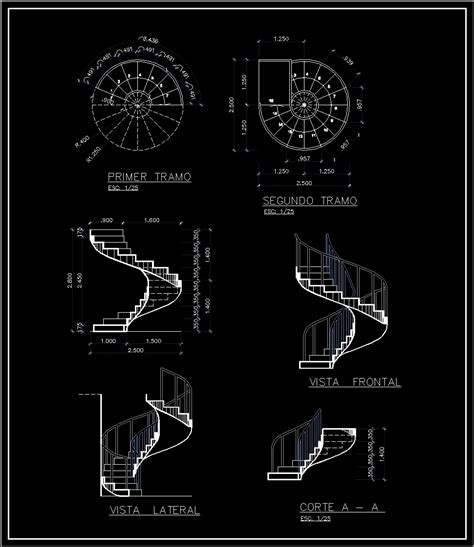 Concrete Spiral Staircase DWG Block For AutoCAD Designs CAD