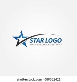 Blue Star Logo Vector Black Background Stock Vector (Royalty Free ...