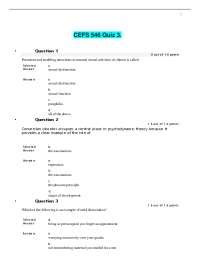 Cefs 546 Quiz 3 Docx 1 1 Exams Nursing Docsity