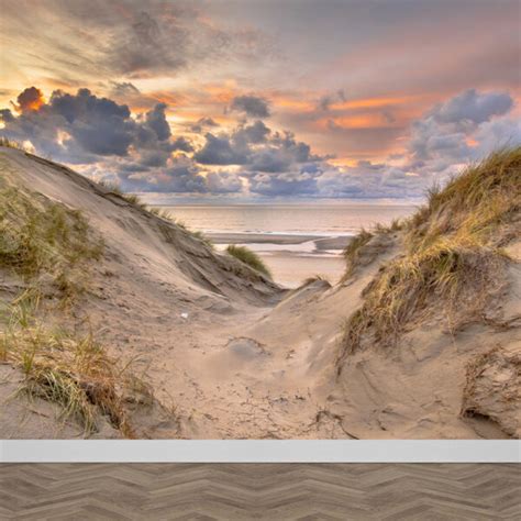 Fotobehang Tussen De Duinen Naar Strand Op Maat Youpri