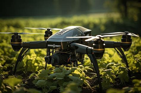 Premium Ai Image Drones Optimizing Agricultural Spraying Accurately