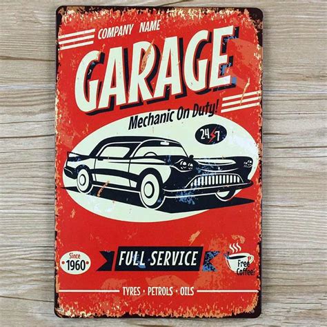 Garage and vintage car metal Tin signs malt vintage home decor decorative plaques for bar wall ...