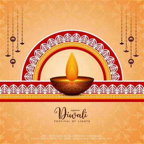 Happy Diwali Festival Celebration Ethnic Religious Background Design