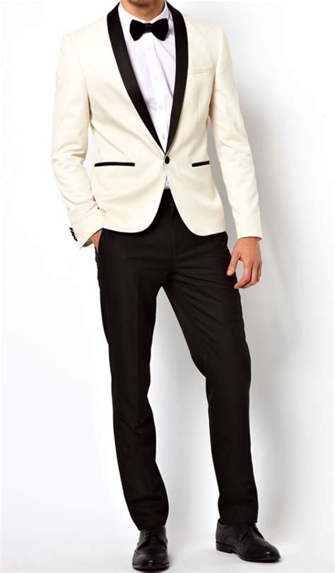 Mens Slim Fit Cream Prom Tuxedo Suit Prom Mens Tuxedos Slim Fit