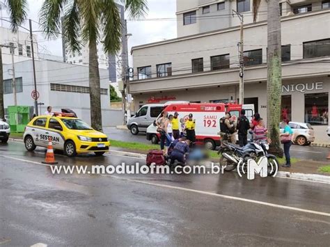 Motociclista Fica Ferido Ap S Colis O Ve Culo Em Patroc Nio M Dulo Fm