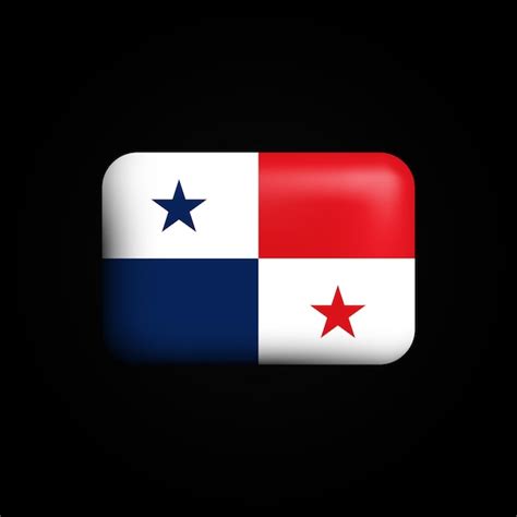 Premium Vector Panama Flag 3d Icon National Flag Of Panama