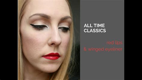 All Time Classics Red Lipstick And Winged Eyeliner Tutorial Drugstore Youtube