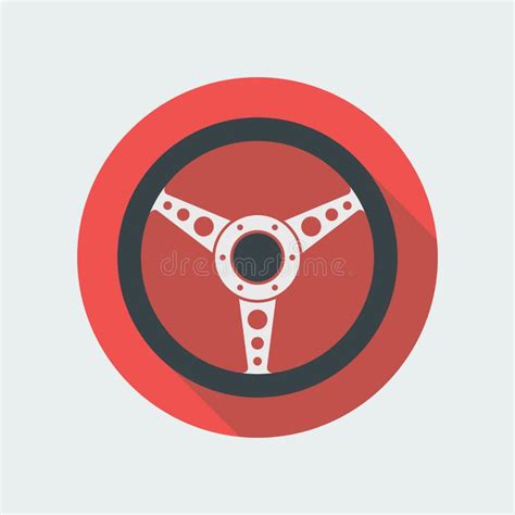 Símbolo Plano Del Icono Del Volante Del Coche Ilustración del Vector