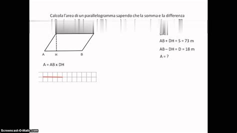 Area Parallelogramma Con Diagonali
