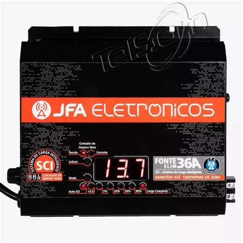 Fonte Carregador Automotiva Jfa 36a Slim Bivolt Original Parcelamento