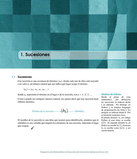 Guia Experiencia 1 1 Sucesiones 1 Sucesiones Una Sucesi On Es Una