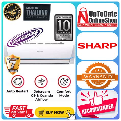 Promo AC SHARP AH A12SAY 12SAY 12 SAY STANDARD 1 5 PK R32 THAILAND FAST