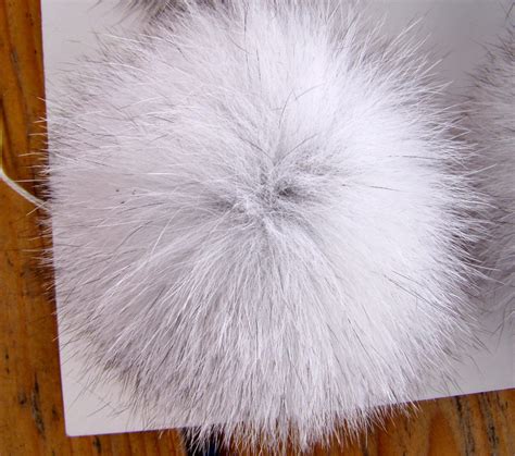 Blue Fox Pom Pom Authentic Genuine Fox Fur Pompom Natural Fox Fur Pom