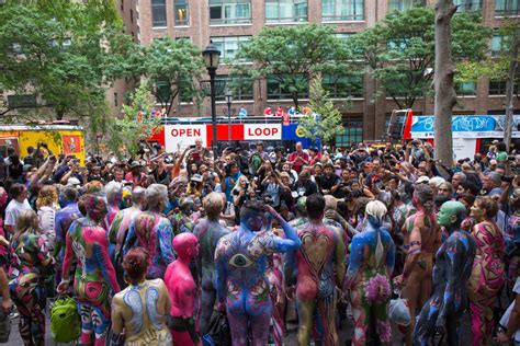 Nsfw Photos Totally Naked People Got Painted In Midtown Nyc