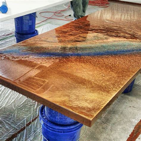 Copper Patina With Blue Accent Color Diy Countertops Beautiful Flooring Top Kitchen Table