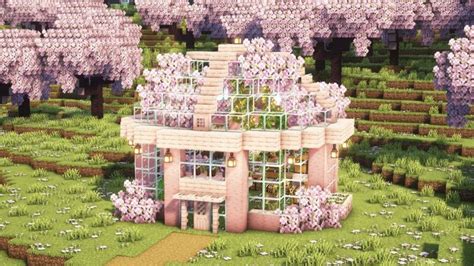 Minecraft How To Build A Cherry Blossom Greenhouse And Bee Farm