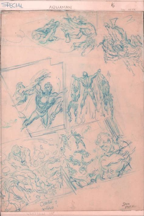 Comic Art For Sale From Anthony S Comicbook Art Aquaman Layout Page In