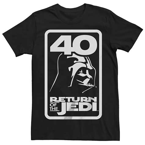 Boys 8 20 Star Wars The Return Of The Jedi Darth Vader Badge Logo Husky Graphic Tee