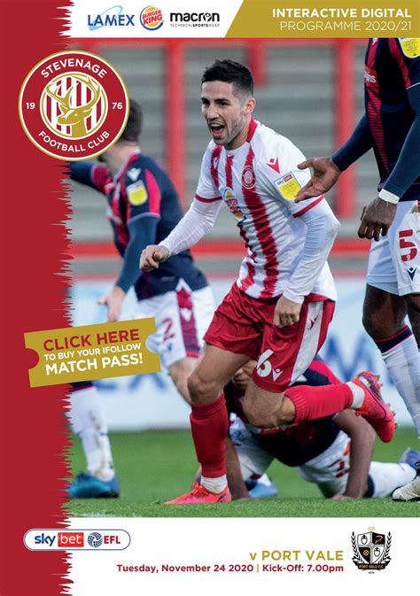 Stevenage Fc V Port Vale By Hashtag Digital Media Issuu