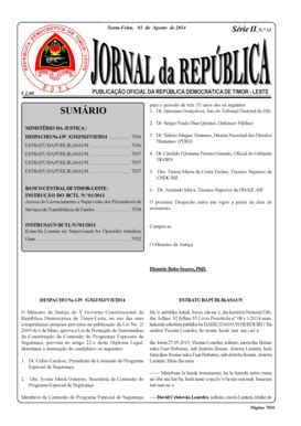 Fillable Online jornal gov 31 PUBLICAO OFICIAL DA REPBLICA DEMOCRTICA ...