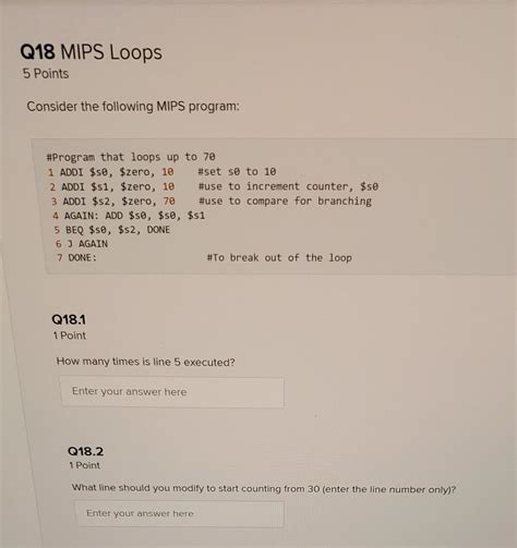 Solved Q18 MIPS Loops 5 Points Consider The Following MIPS Chegg