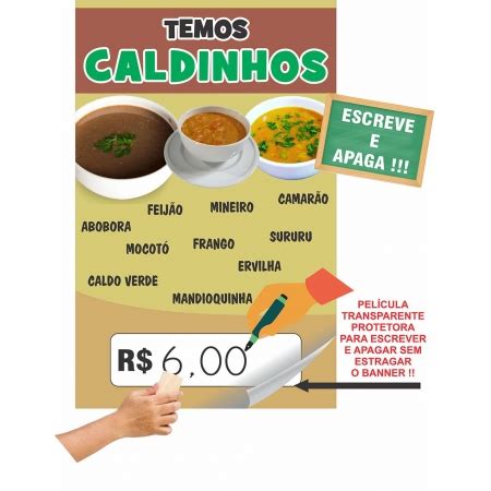 Banner Caldinho Tabela De Pre Os Escreve E Apaga Especial Lamina O