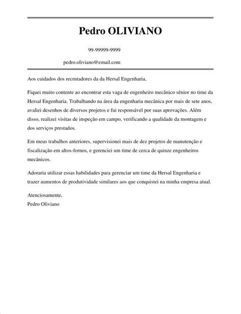 Modelo De Carta De Apresentacao