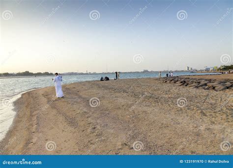 JEDDAH, SAUDI ARABIA - July 27, 2018. Jeddah Corniche Near King Fahd`s ...