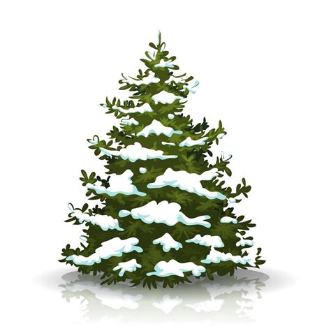 Kerst Pine Tree Met Sneeuw Vectorkunst Bij Vecteezy