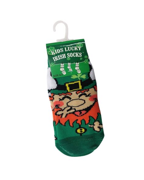 Traditional Craft White Laughing Leprechaun Sock