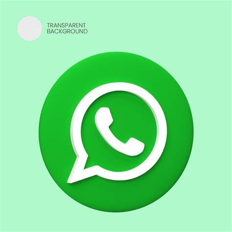 Cone Do Logotipo Do Whatsapp Renderiza O D Psd Premium