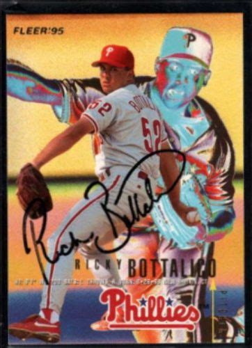 1995 Fleer Ricky Bottalico Baseball Autographed Trading Card Baseball