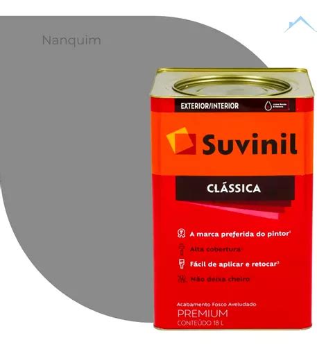 Tinta Parede Cinza Nanquim Suvinil Classica Litros