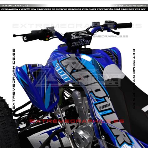 Adhesivos Quad Yamaha Raptor 700 Gas Azul Extremegraphics Es