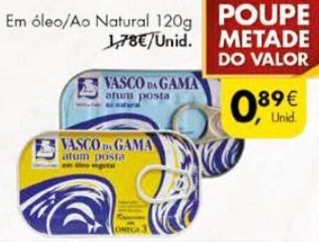 Promoção Atum Vasco da Gama em Óleo Natural 120g em Pingo Doce