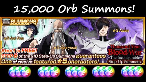 Bleach Brave Souls Tybw Round 5 The Incomparable Step Up Summons 15 000