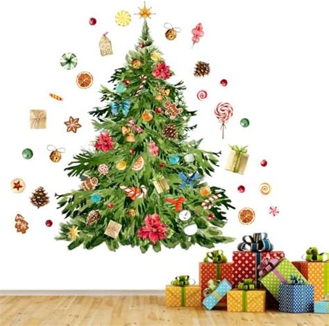 Amazon Large Christmas Tree Wall Decals Merry Christmas DIY