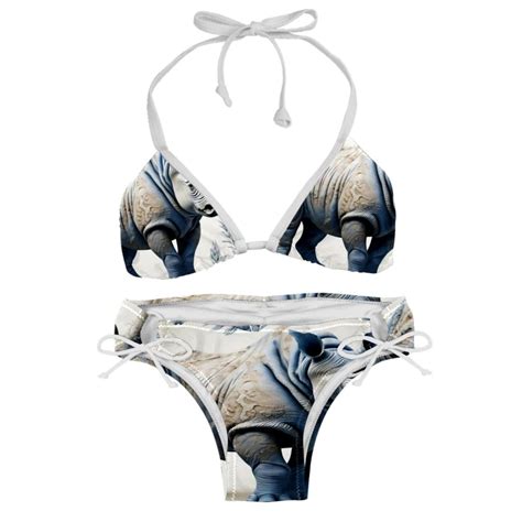 Rhinoceros Chic One Piece Swimsuits Bikini Set Detachable Sponge