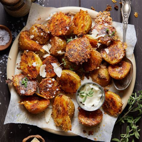 Oven Roasted Yukon Gold Potatoes Bites With Bri