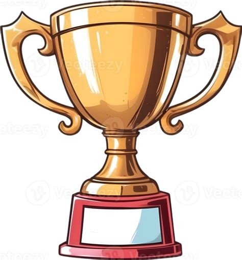 AI generated golden trophy cup clipart ai generative 35098339 PNG