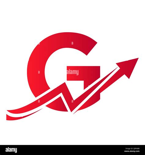 Letter G Financial Logo With Growth Arrow Economy Logo Sign On